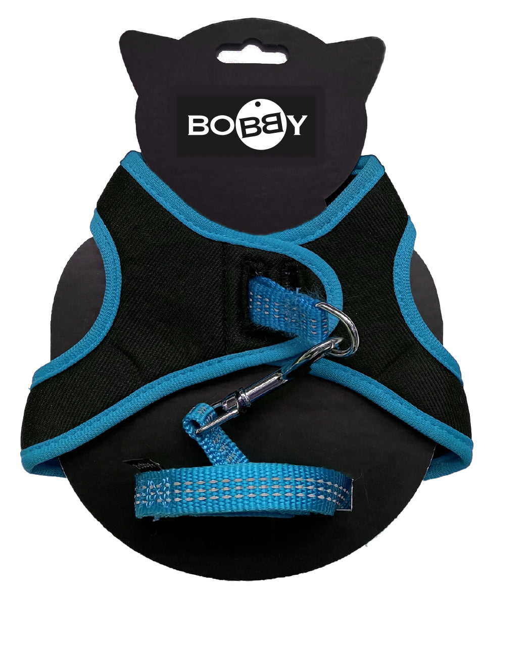 croci-bobby-safe-harnais-laisse-chat-bleu-r-glable-160-cm image 2