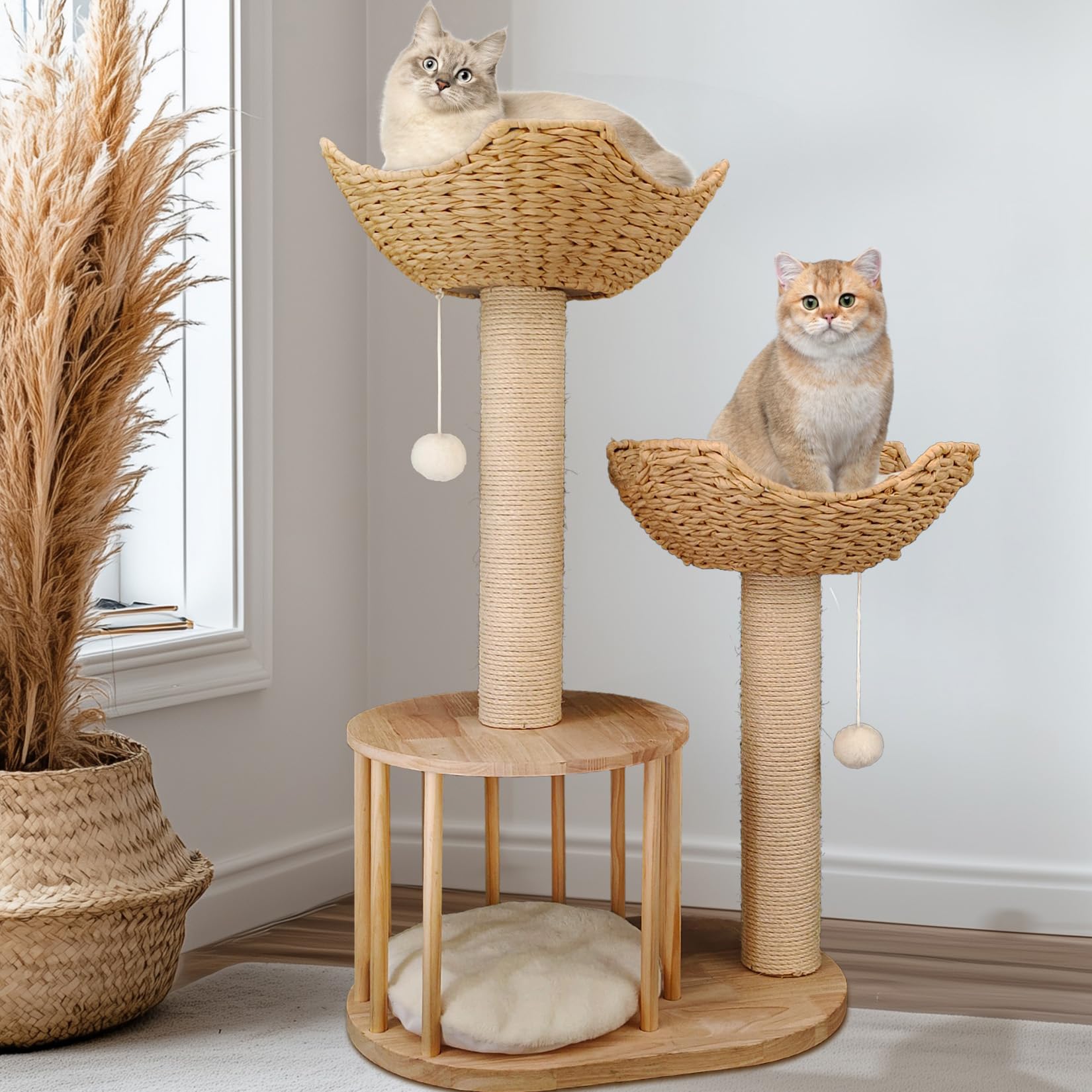bingopaw-arbre-chat-99-cm-sisal-2-plateformes-niche image 2