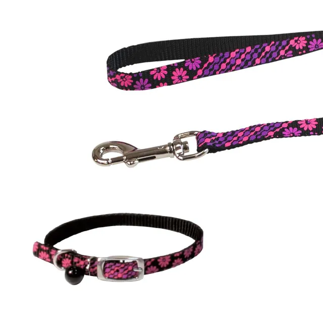 croci-daisy-collier-laisse-chien-nylon-fleurs image 1