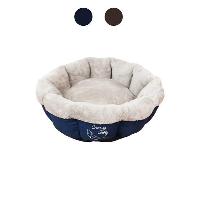 croci-bobby-feather-nido-panier-chat-bleu-53-cm image 1