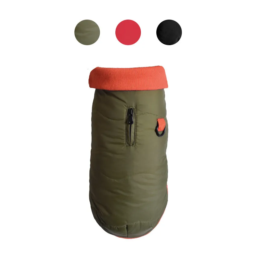 croci-manteau-contraste-manteau-chien-noir-m-40-cm image 1