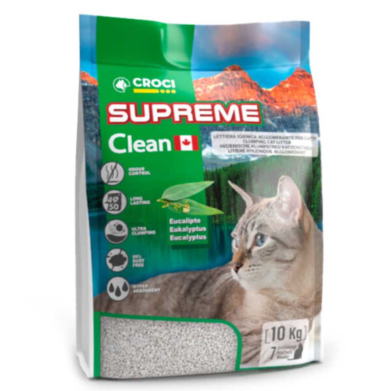 croci-supreme-clean-liti-re-chat-agglom-rante-eucalyptus-10-kg image 3