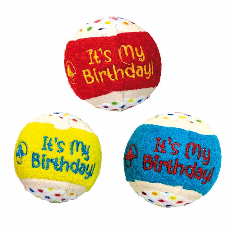 croci-party-tennis-balle-chien-lot-3-pi-ces-6-5-cm image 1