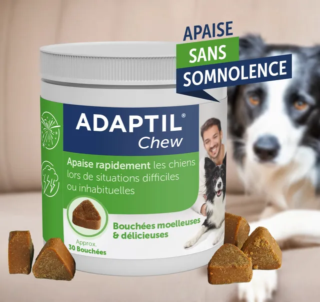 adaptil-chew-bouch-es-anti-stress-chien-30-friandises image 1