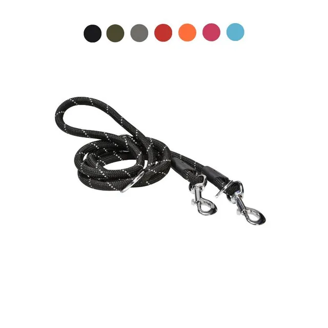 croci-bobby-walk-laisse-chien-3-positions-180-cm-noire image 1