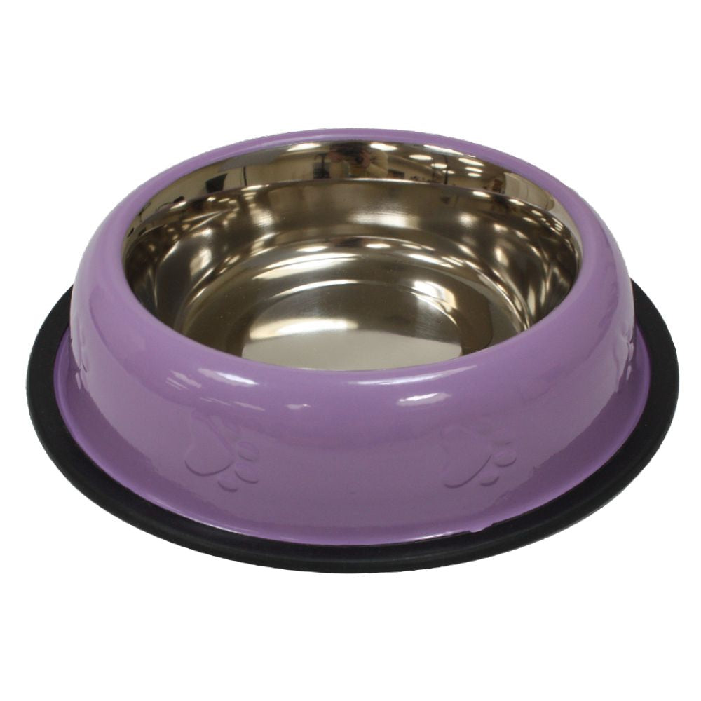 croci-color-gamelle-acier-chien-chat-470-ml-lilas image 2