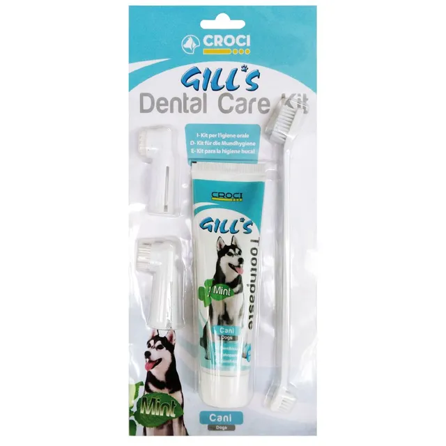 croci-oral-hygiene-gill-s-kit-dentaire-chien-menthe-100-ml image 1