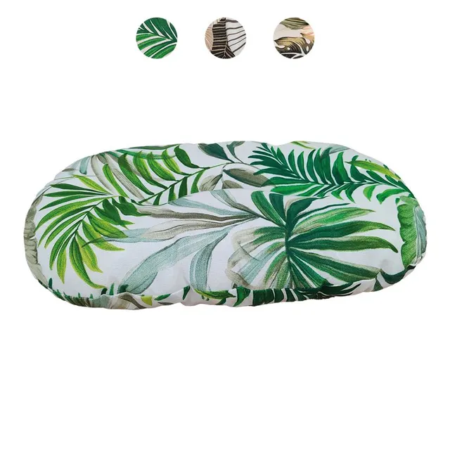 croci-exotic-coussin-ovale-chien-chat-53x35-motif-tropical image 1