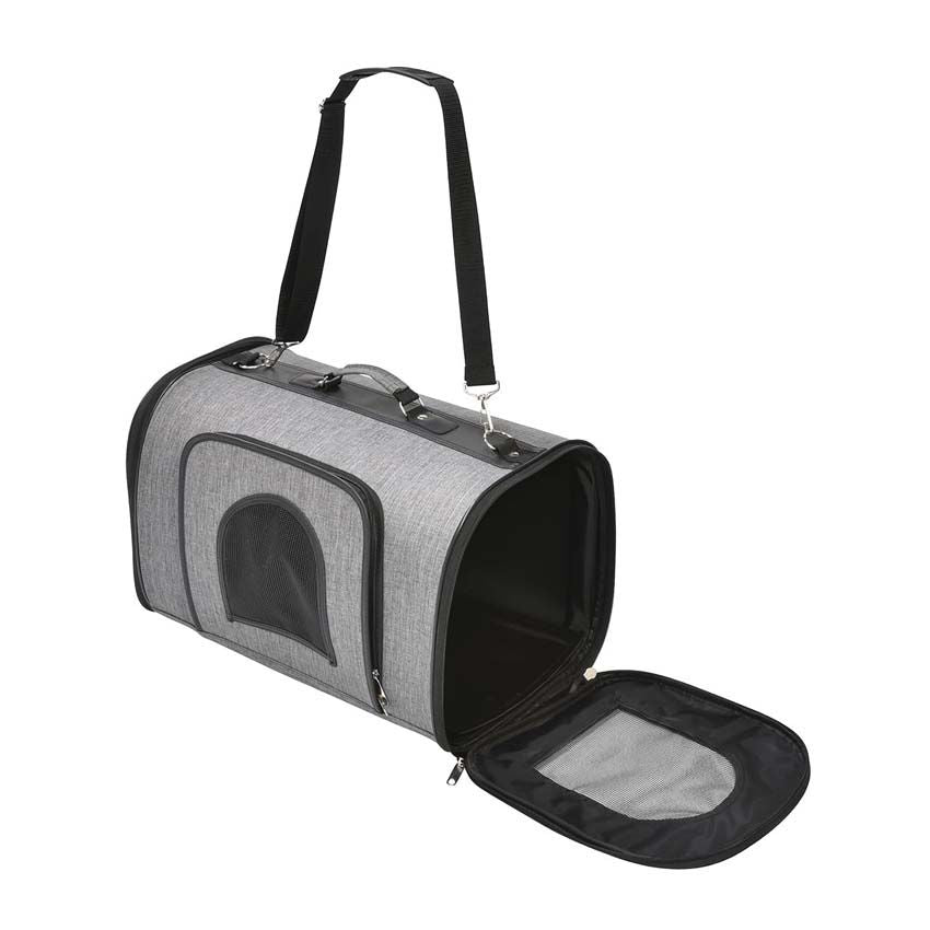 croci-bobby-journey-sac-transport-chien-chat-gris-35x22x22-cm image 3