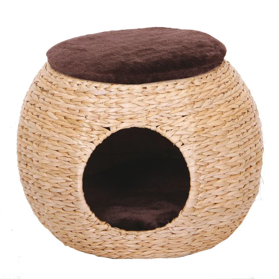 croci-natural-griffoir-chat-jacinthe-coussin-peluche image 1