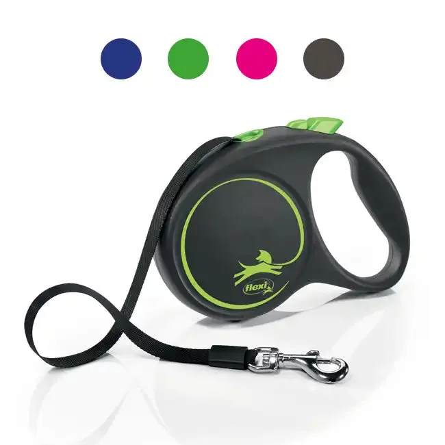 flexi-black-design-laisse-chien-enrouleur-sangle-5-m image 1