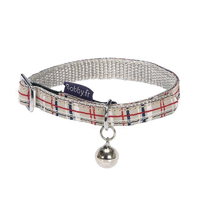 croci-bobby-kilt-collier-chat-tartan-rouge-clochette image 2