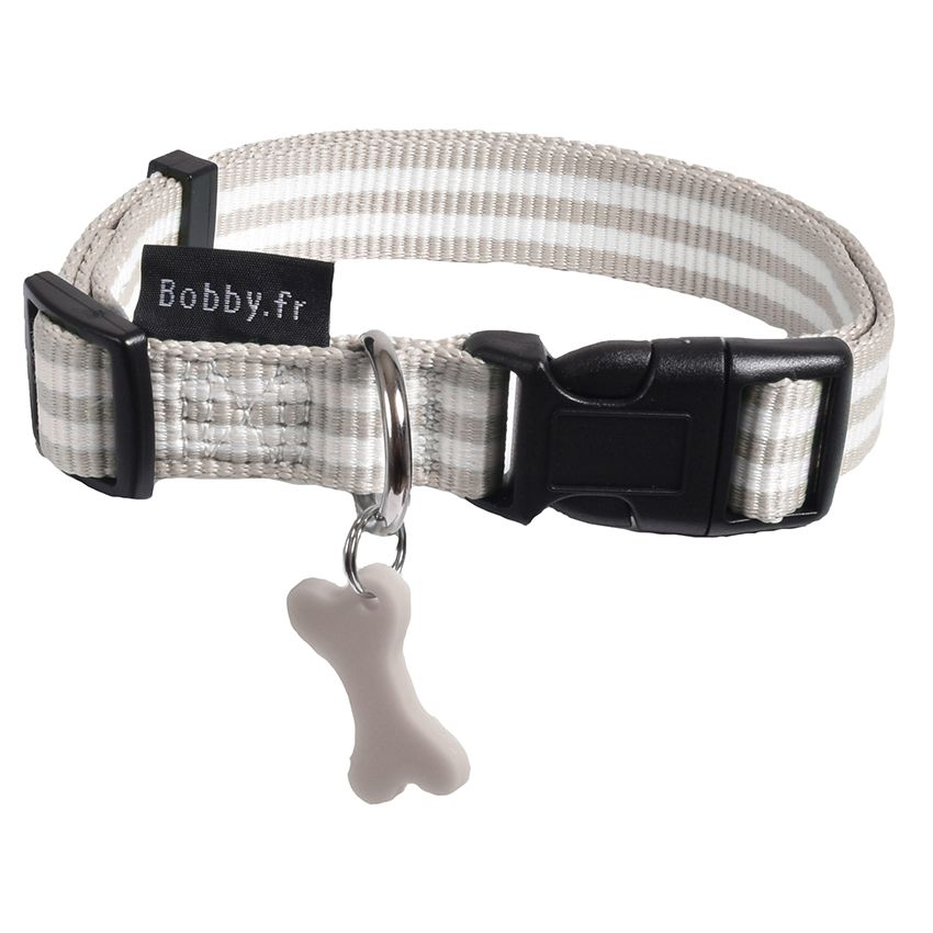 croci-bobby-stripe-collier-nylon-chien-ray-rouge-25-40-cm image 5