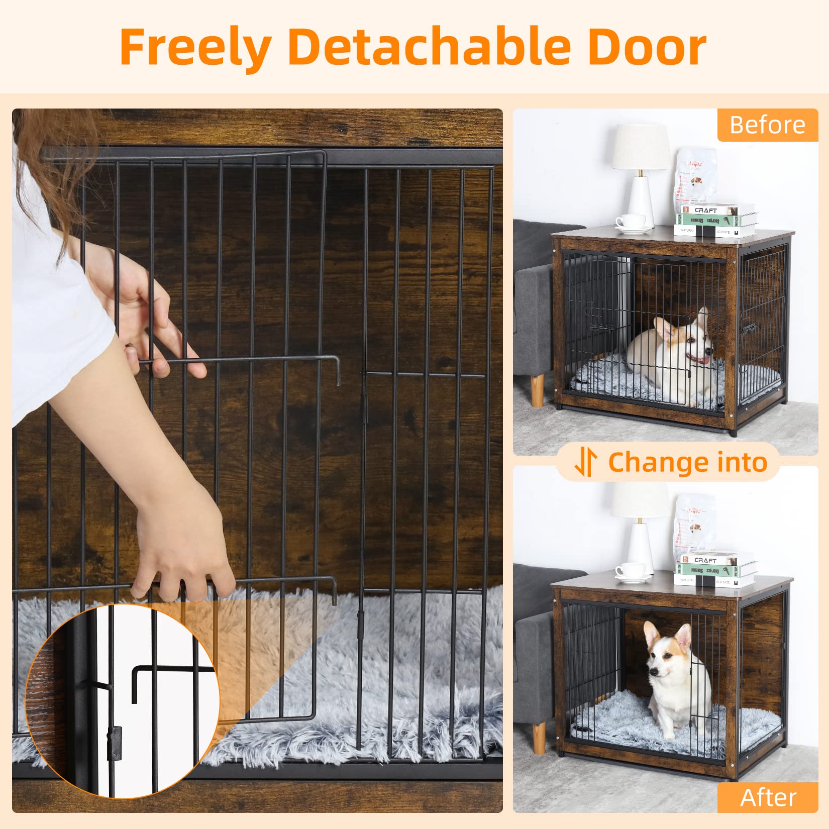 bingopaw-dog-crate-cage-chien-bois-63x51cm-double-porte image 7