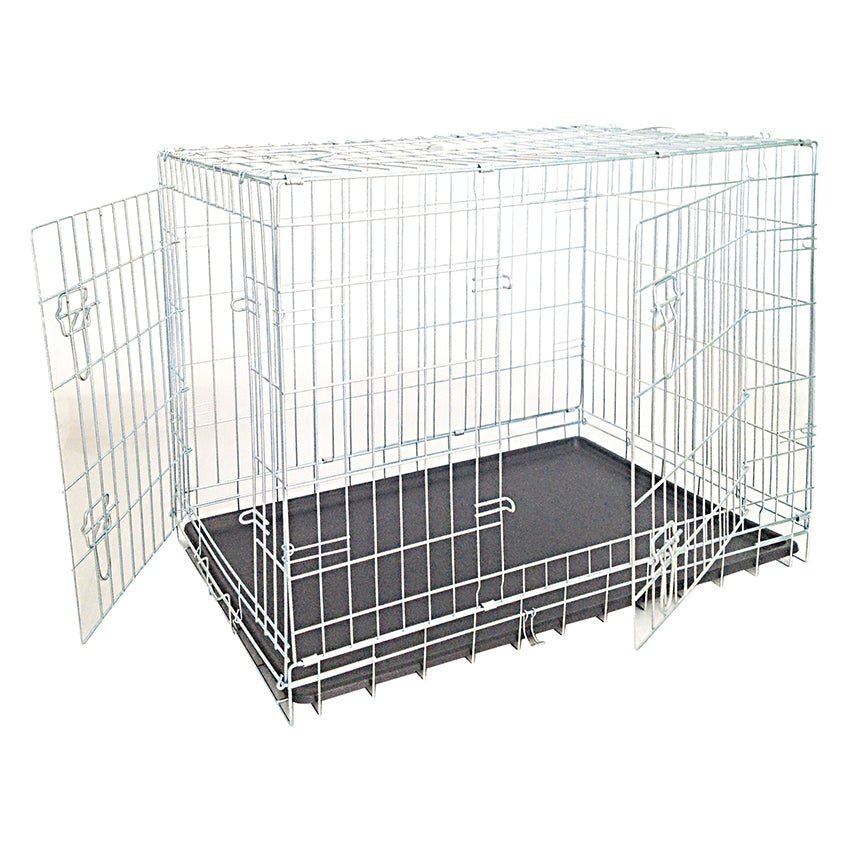 croci-cage-chien-galvanis-e-2-portes-78-x-55-x-62-cm image 1