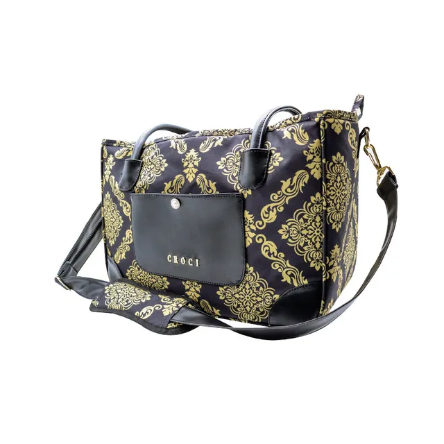 croci-goldfinger-sac-transport-chien-velours-noir-40-cm image 1