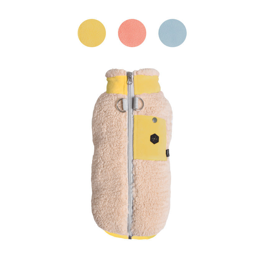 croci-parka-sherpa-manteau-chien-bleu-xs-26-cm-chaud image 4