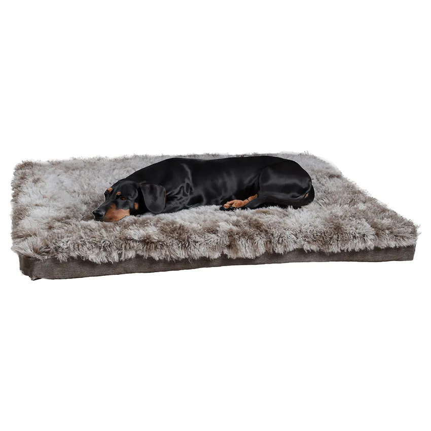 croci-bobby-poilu-coussin-chien-beige-100x65-cm-mousse image 1