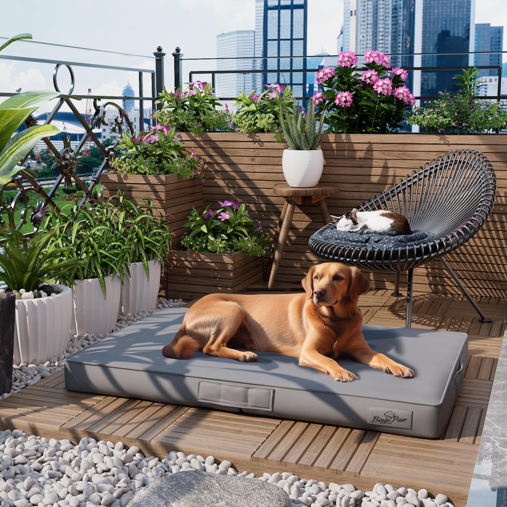 bingopaw-dog-bed-panier-chien-96-5x70-5cm-cuir-lavable-3d image 8
