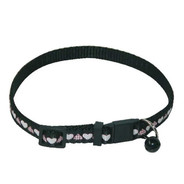 croci-hearts-collier-chat-c-urs-noir-clochette image 1