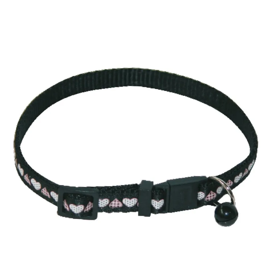 croci-hearts-collier-chat-c-urs-noir-clochette image 1