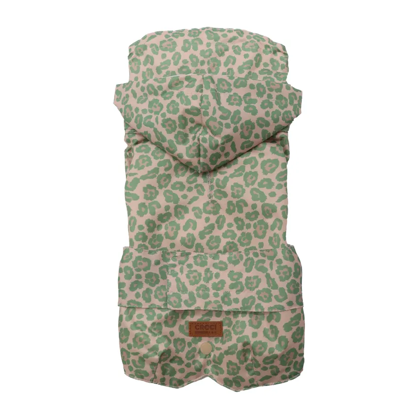 croci-nature-manteau-imperm-able-chien-l-opard-vert-35-cm image 1