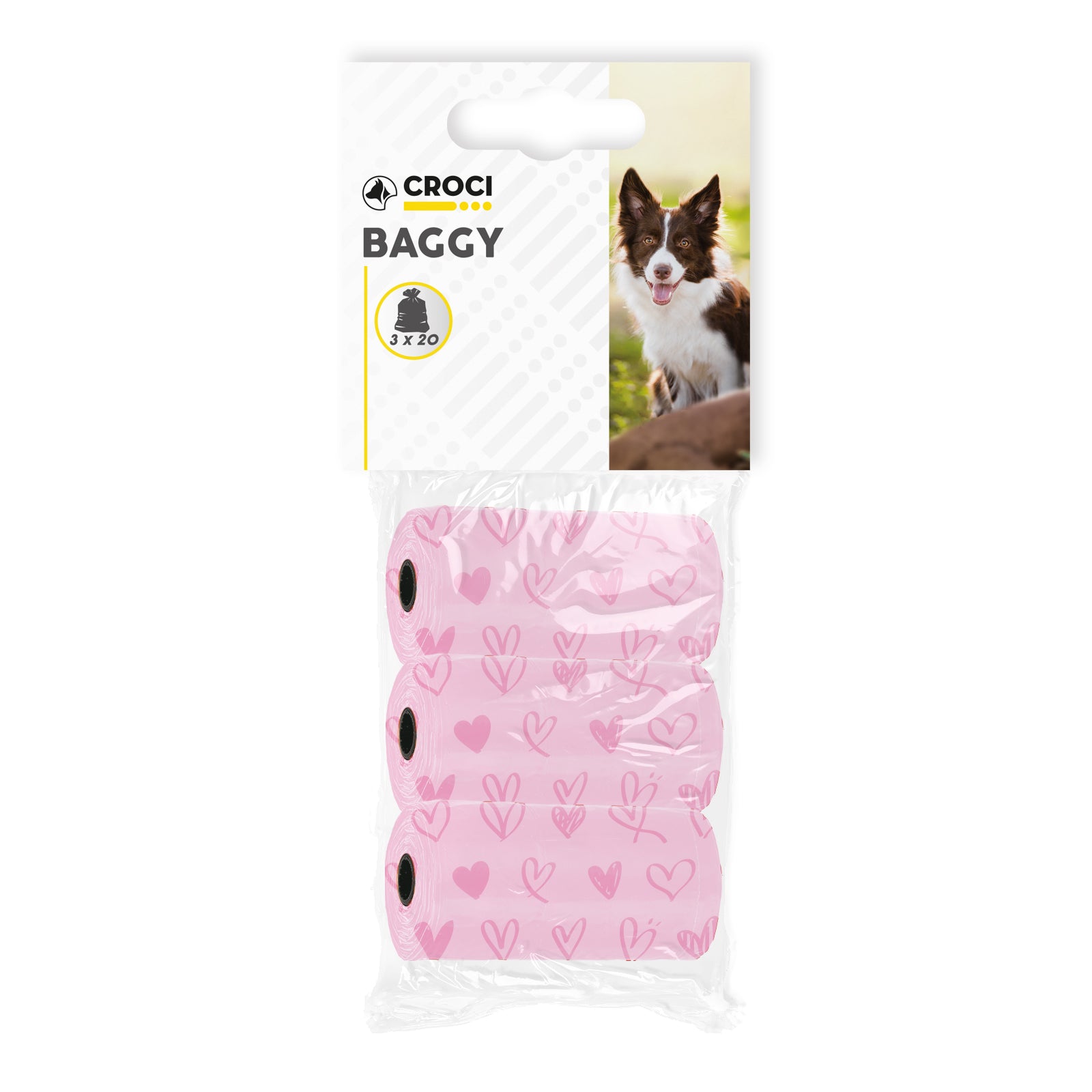 croci-sac-d-jection-chien-rose-coeur-lot-3x20-sacs image 2