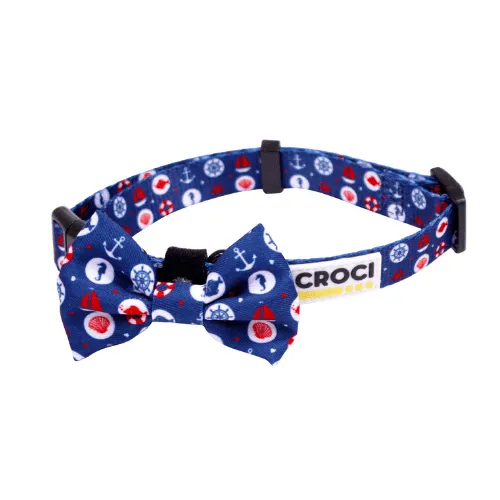 croci-sea-pattern-collier-chien-nylon-motif-mer-taille-l image 1