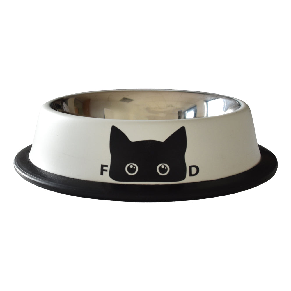 croci-bobby-chat-gamelle-chat-inox-blanche-240-ml image 2