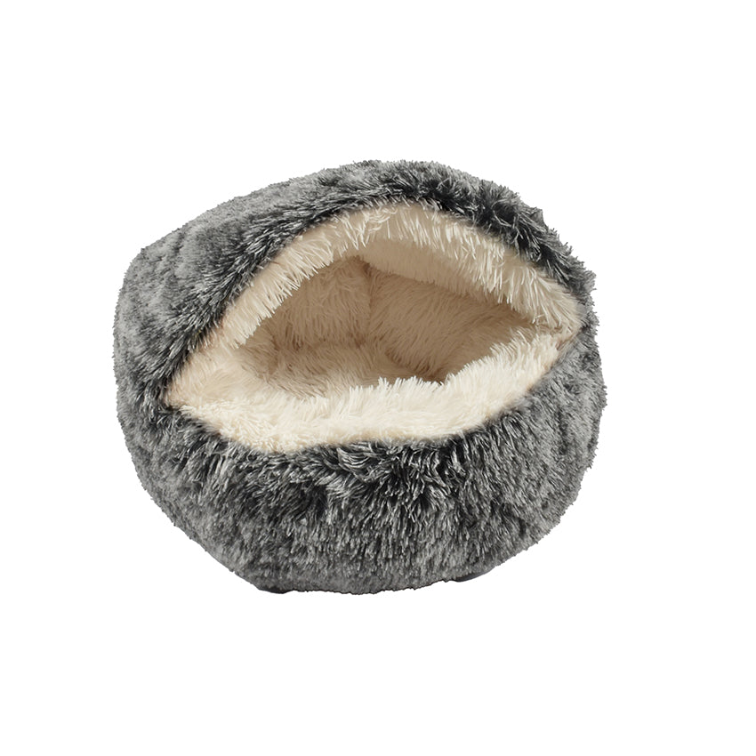 croci-bubble-poilu-niche-chat-panier-rond-beige-50-cm image 2