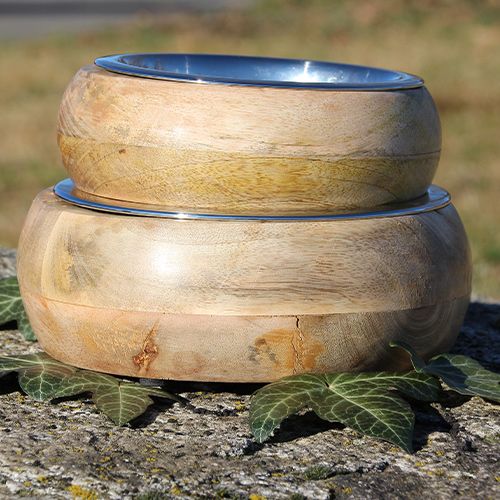 croci-gryfino-gamelle-chien-bois-inox-370-ml image 3