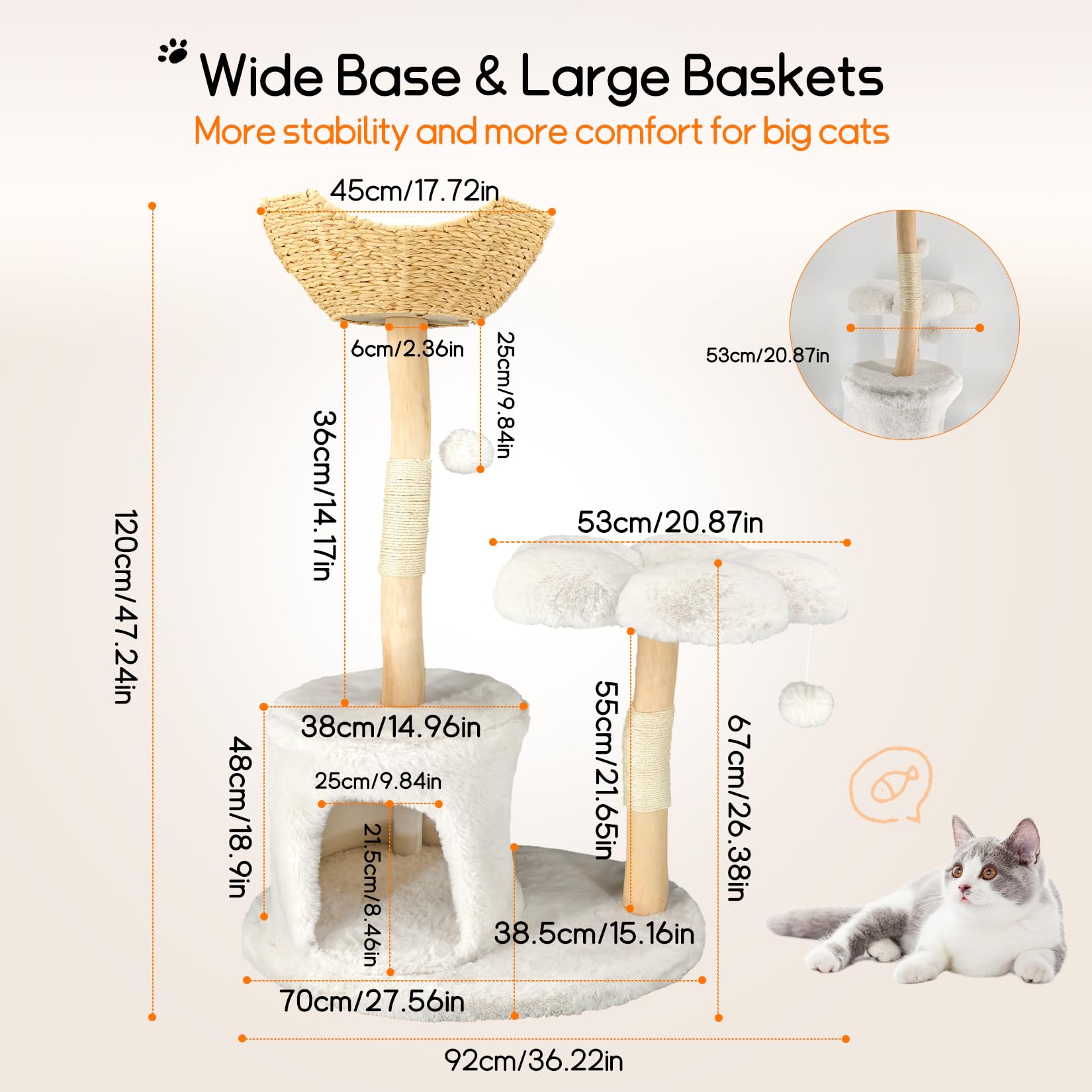 bingopaw-cat-climber-arbre-chat-120-cm-sisal image 2