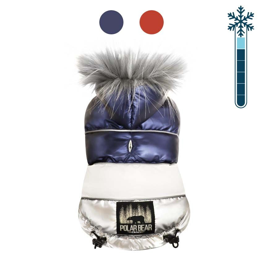 croci-polar-bear-manteau-chien-bleu-40-cm-imperm-able image 1