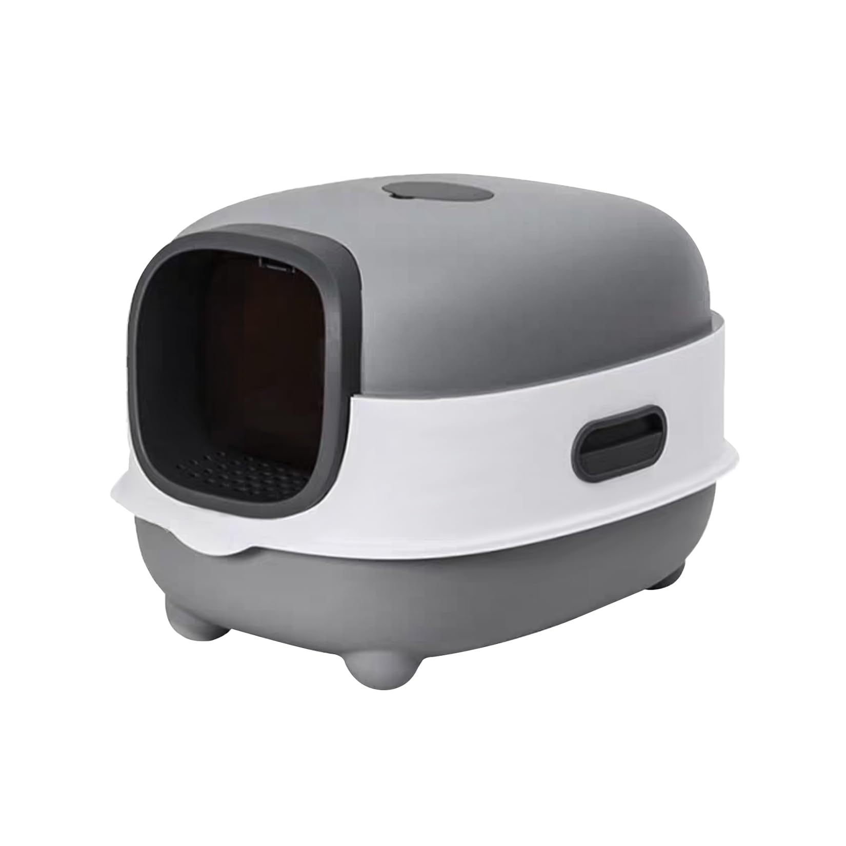 bingopaw-bac-liti-re-ferm-gris-56-cm-filtre-charbon-15-kg image 1