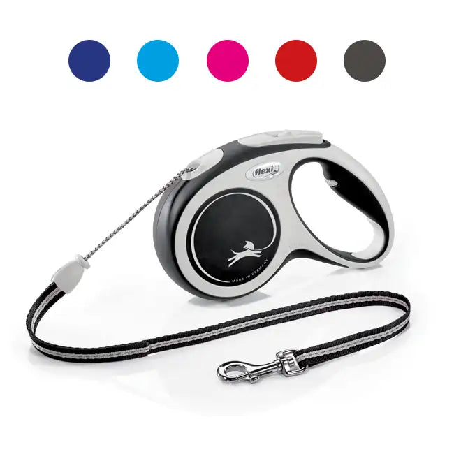 flexi-new-comfort-laisse-enrouleur-chien-corde-5-m-bleue image 1