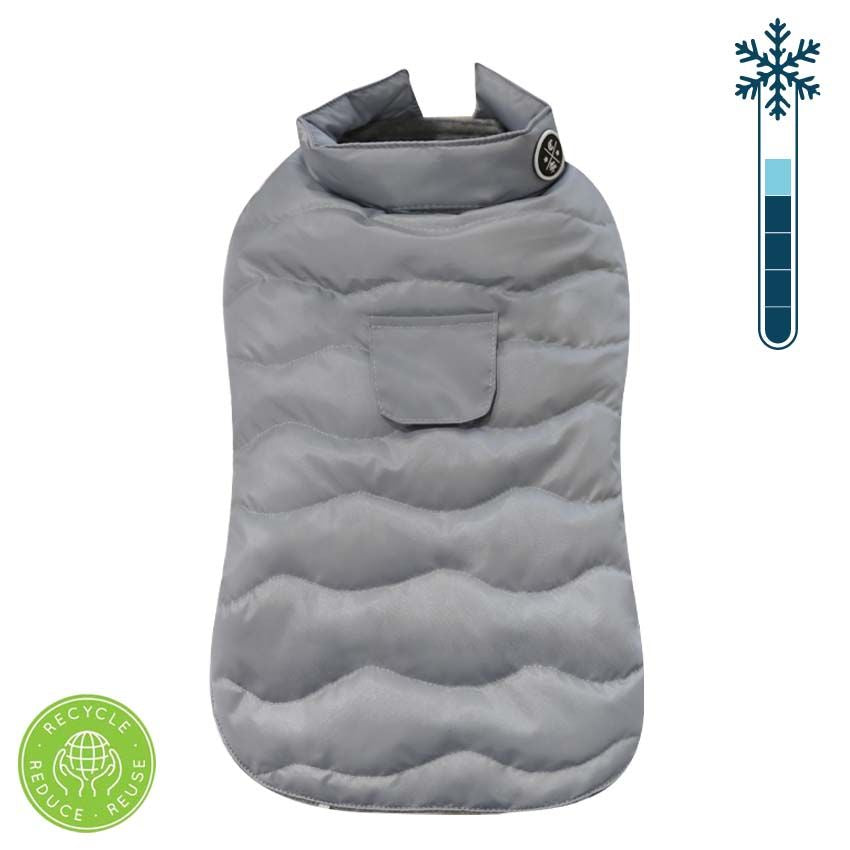 croci-eco-leaves-manteau-chien-gris-40-cm image 3