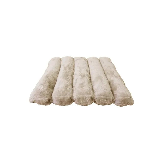 croci-bobby-feather-matelas-chien-chat-beige-50x35x6-cm image 1