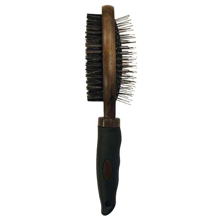 croci-barbershop-brosse-double-chien-chat-picots-inox image 1