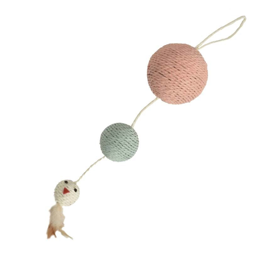 croci-bobby-plume-jouet-chat-corde-papier-noir-55-cm image 3