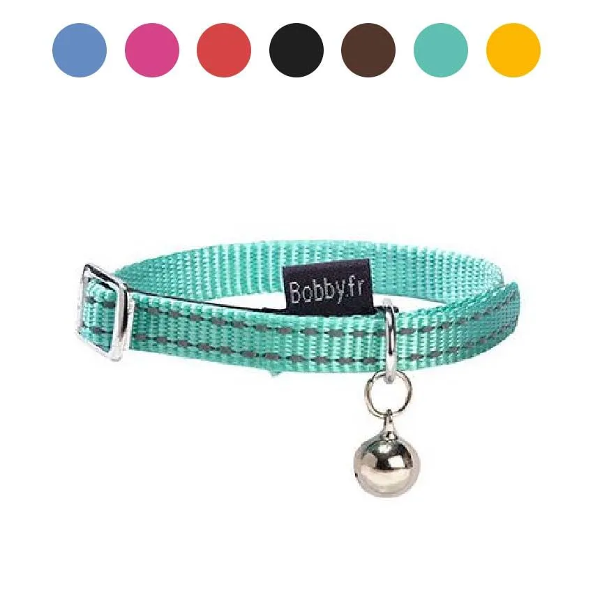 croci-bobby-collier-chat-nylon-bleu-s-curit-clochette image 1