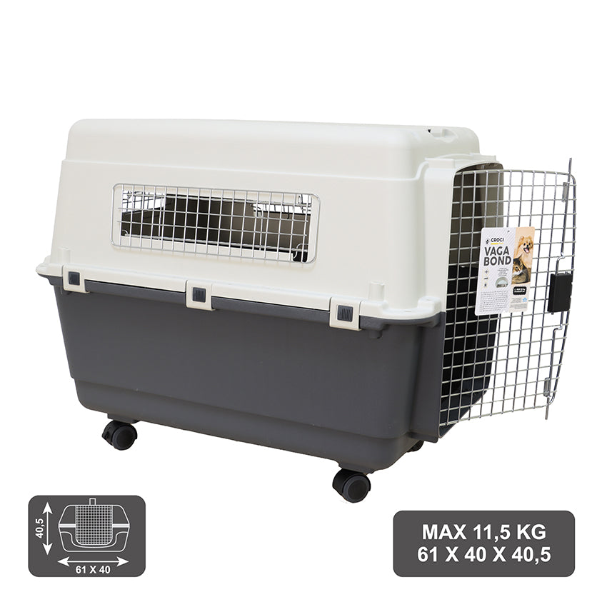 croci-vagabond-caisse-transport-chien-chat-61x40x40-5-cm-iata image 7