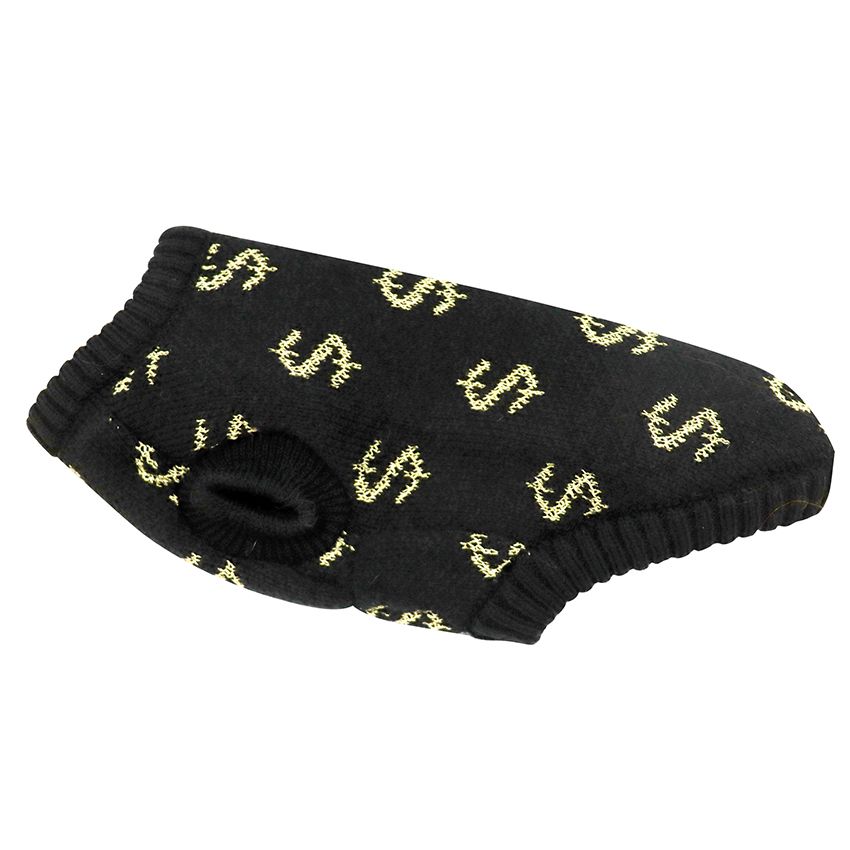 croci-dollars-pull-chien-motif-dollar-col-rond-35-cm image 3