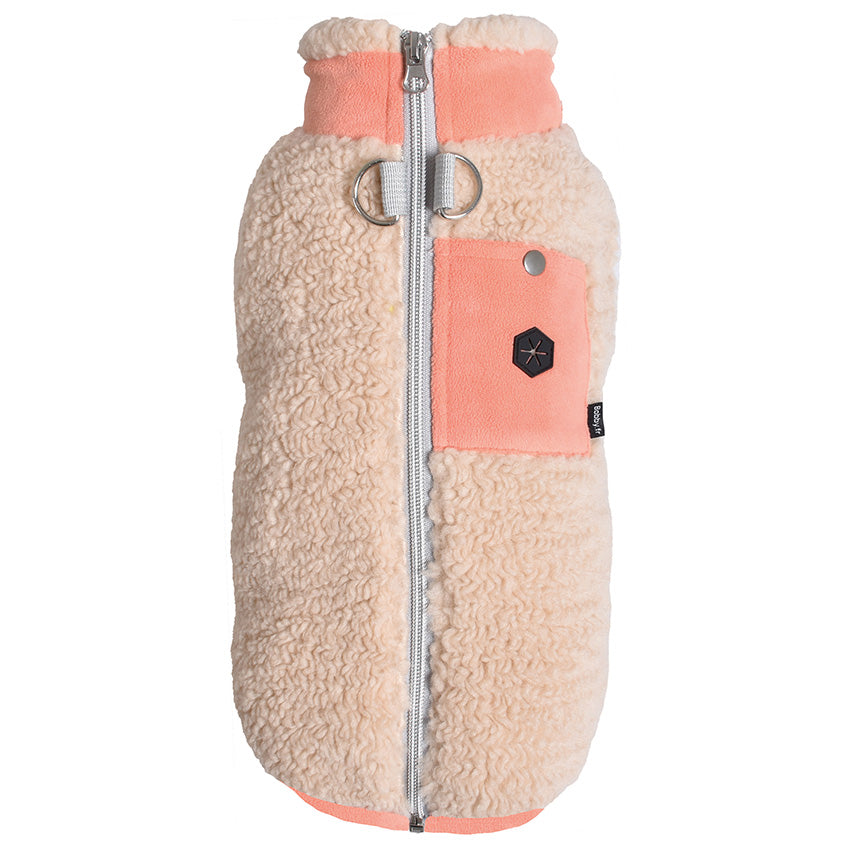 croci-dog-clothing-manteau-chien-sherpa-celeste-40cm-poche-gps image 1