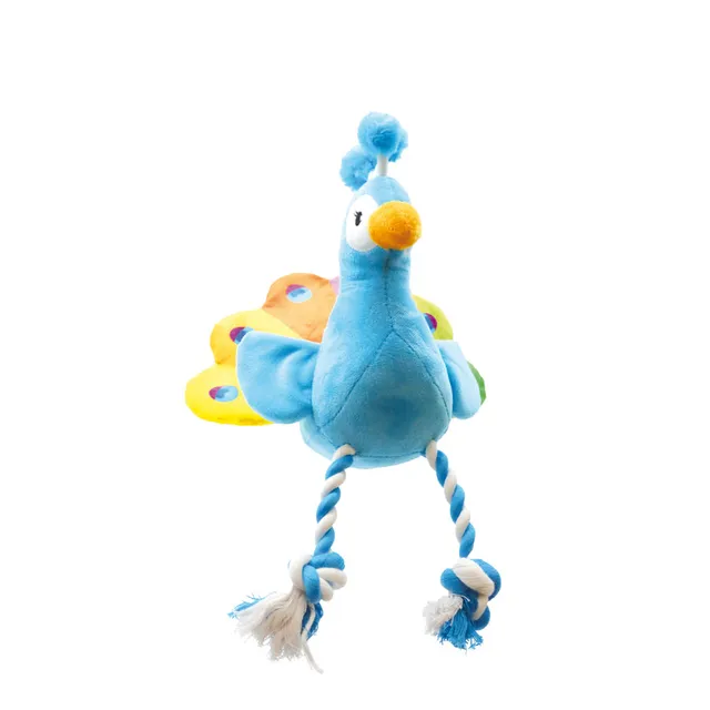 croci-jouet-peluche-chien-paon-corde-30-5-cm image 1