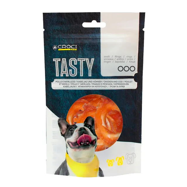 croci-tasty-anneaux-friandise-chien-morue-poulet-80-g image 1