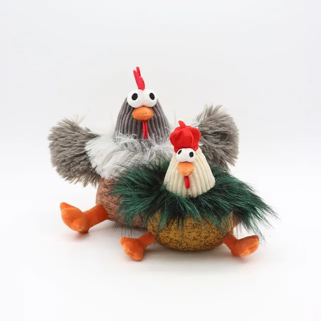 croci-lola-peluche-pour-chien-poule-15-cm-avec-couineur image 1