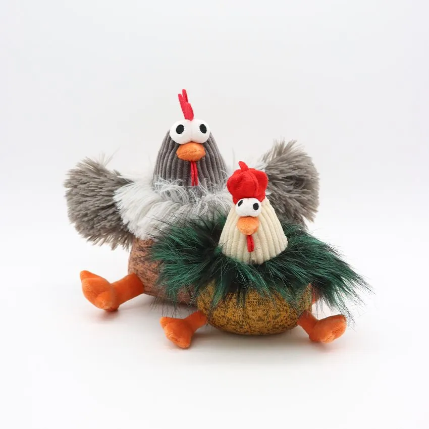 croci-lola-peluche-pour-chien-poule-15-cm-avec-couineur image 1
