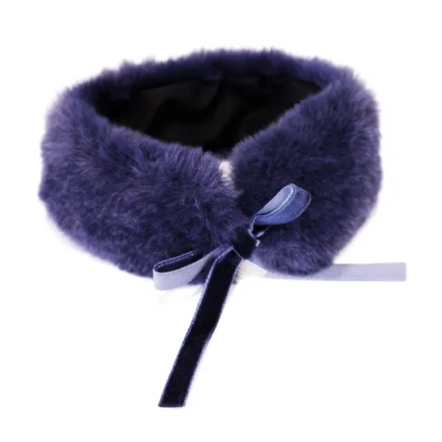 croci-gorget-collier-chic-chien-peluche-bleue-32-cm image 1