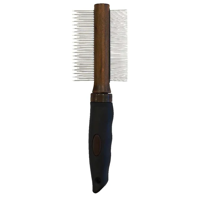 croci-barbershop-peigne-double-dents-chien-et-chat-anti-puces image 1