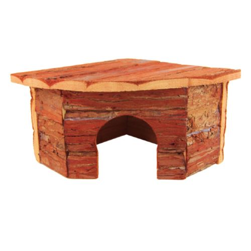 croci-maison-rongeur-bois-angle-32x13x21-cm-cachette image 1